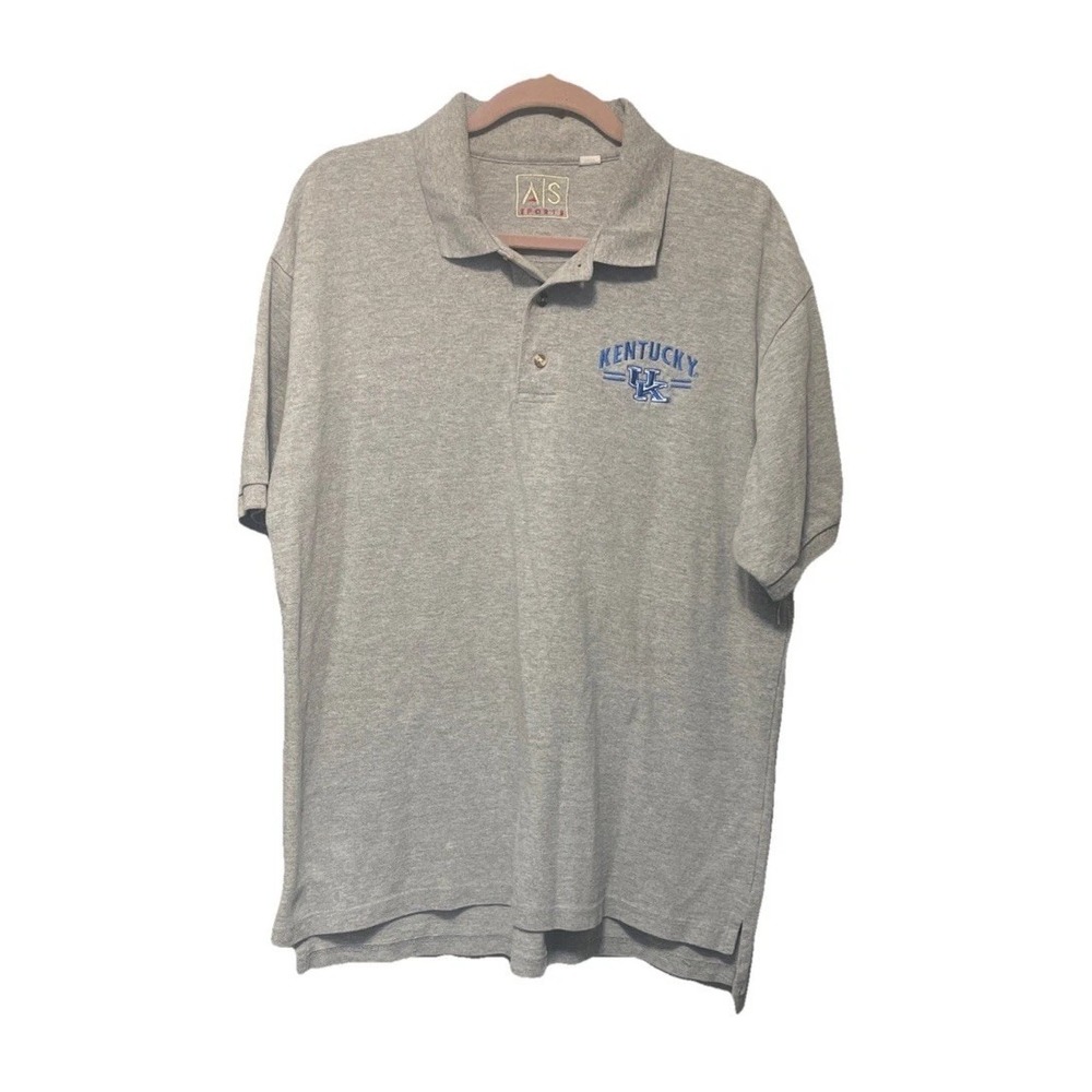 University Of Kentucky Wildcats Polo Men's Size XL Gray Short Sleeve Sports Fan